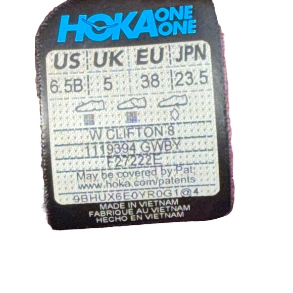 Hoka Women's Clifton 8 Pink and Purple Athletic Shoes size 6.5 B - Picture 8 of 8